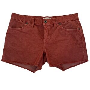 Carve Designs Women's Size 6 Oahu Shorts Corduroy Raw Hem Cabernet Red